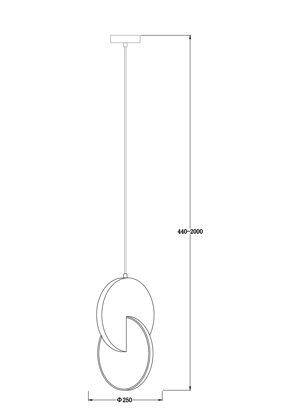 Подвесной светодиодный светильник Freya Nova FR6002PL-L15CH