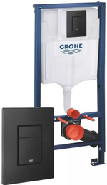 Инсталляция Grohe Rapide SL 38811KF0 клавиша смыва черный матовый