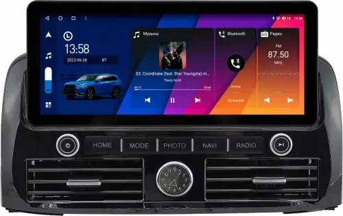 Магнитола для Toyota Land Cruiser Prado 120, Lexus GX470 (экран климата внизу) - Canbox H-Line 3041 монитор 12.3" QLED в стиле Audi на Android 10, Быстрая, ТОП-процессор, CarPlay, 4G SIM-слот