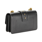 Сумка Pinko Classic Metal Chain Rivet One-Shoulder Bird Swallow Bag Cowhide Messenger Bag Mini Black Gold, 1P221P-Y6XT-Z99