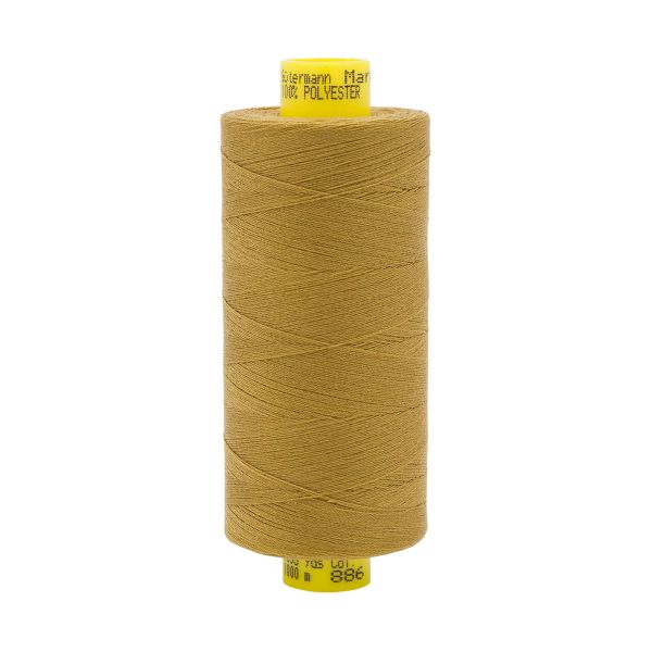 Нитка Gutermann Mara 150 (1000 метров), 1 кат., особо тонкая | 886 коричневая горчица