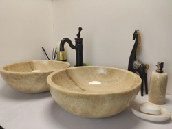 Раковина из оникса ПАРА! Bowl Yellow TinLip BO-60328 40x40x15из натурального камня