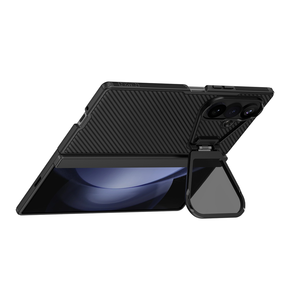 Чехол черный с MagSafe для смартфона Samsung Galaxy Z Fold 8 Ultra, серия CamShield Prop Magnetic (версия с прозрачной крышкой объектива) от Nillkin