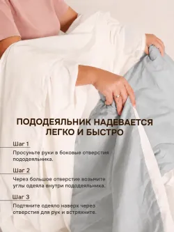 Пододеяльник Отель без молнии 1.5сп 145х215 поплин Беляночка
