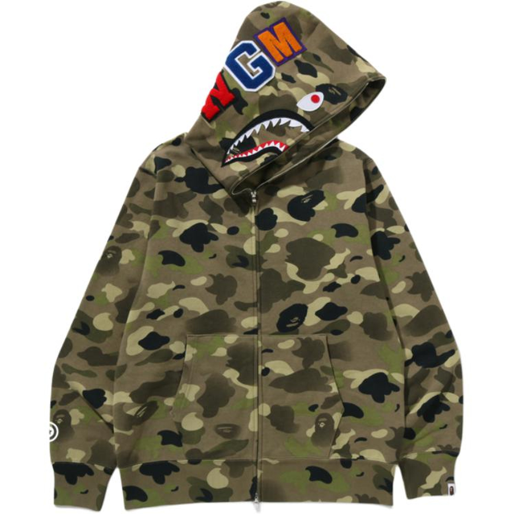 A Bathing Ape Bathing Ape Camouflage Pattern Zip Fastening Худи зеленый