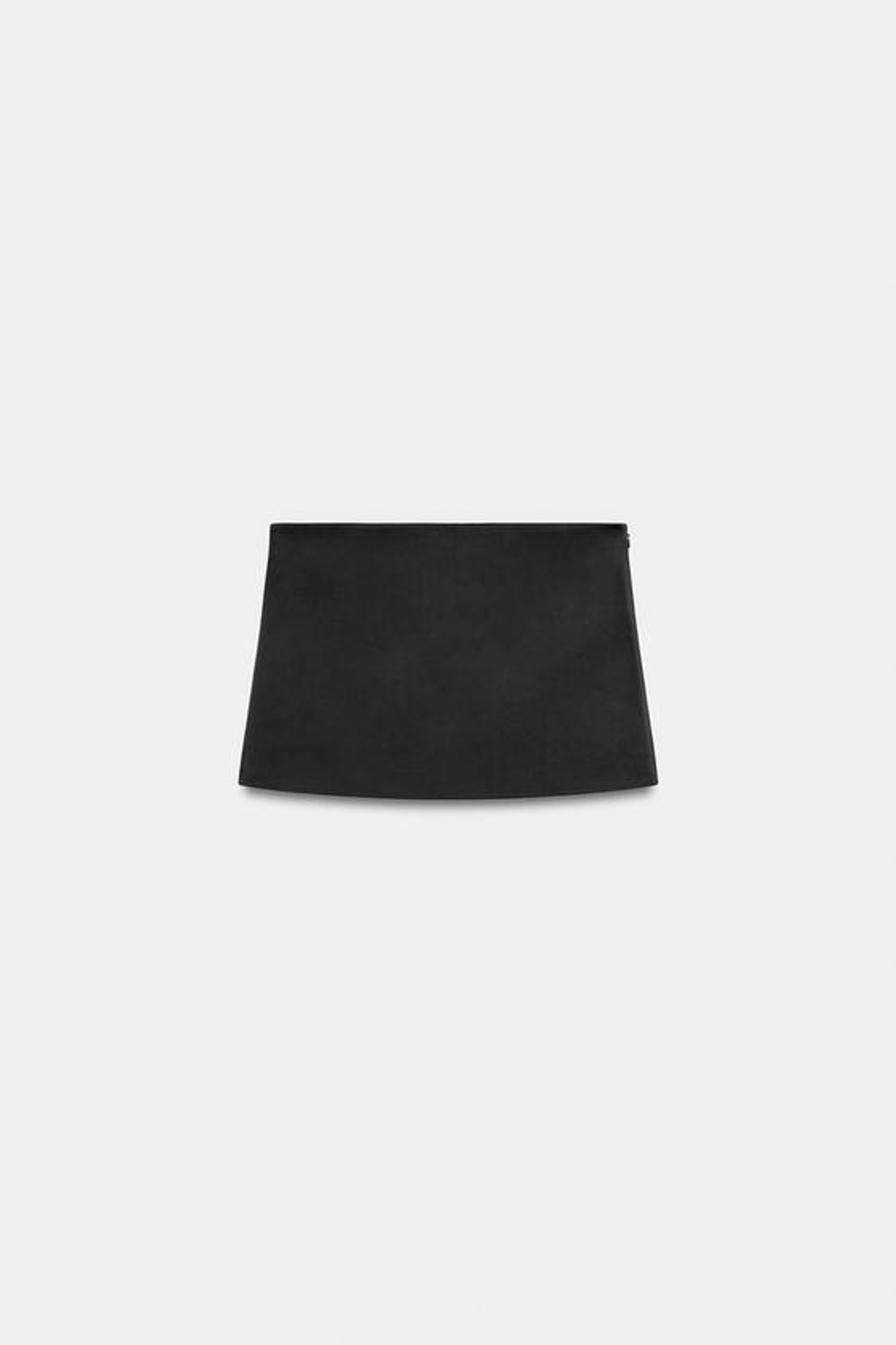 ZARA АТЛАСНАЯ МИНИ-ЮБКА, ЧЕРНЫЙ