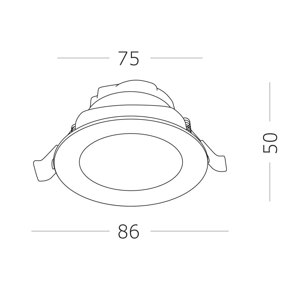 Светильник встраиваемый LED 8W 4000K