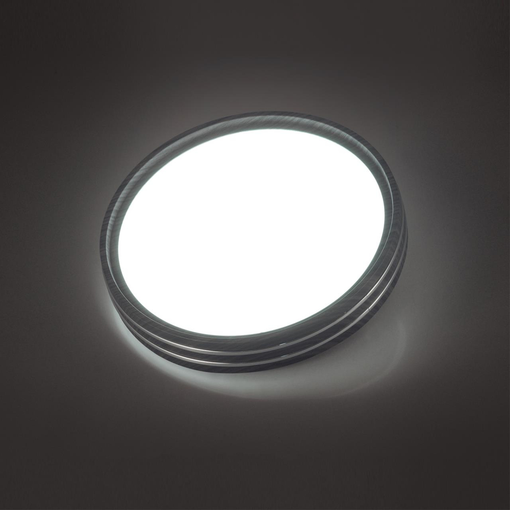 7604/CL PALE SN 124 Светильник пластик/белый/венге/хром LED 30Вт 4000К D280 IP43 TROSTO