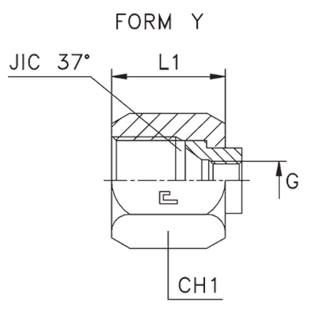 Соединение GS D18-20 BSP 1/4 - JIC 1.1/16