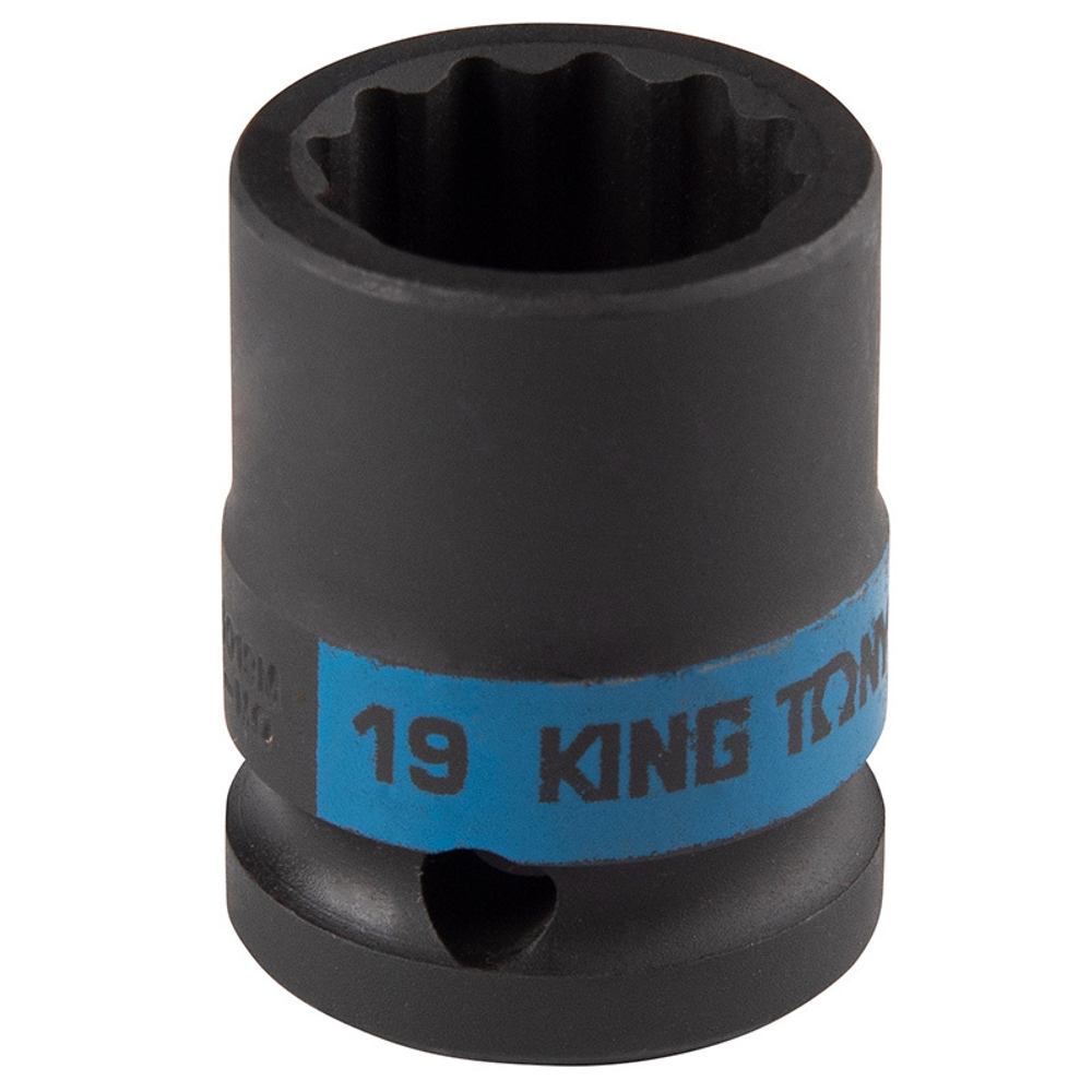 KING TONY (453019M) Головка торцевая ударная двенадцатигранная 1/2", 19 мм