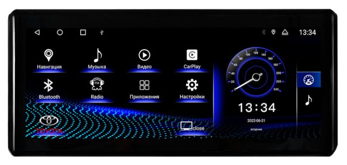 Магнитола для Toyota Land Cruiser 300 (экран климата снизу) - Parafar PF382L12T1 монитор 12.3", Android 12, Быстрая, CarPlay, 4G SIM-слот, DVD привод в комплекте