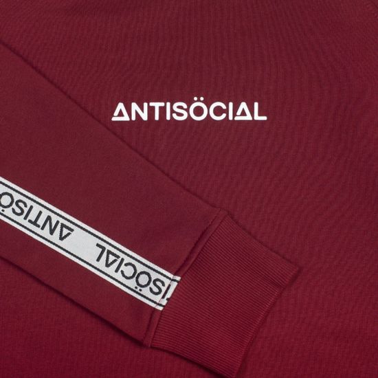 Свитшот Antisocial Sweatshirt Bordeaux Stripe (бордовый)