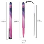 Ручка шариковая BRAUBERG SOFT TOUCH GRIP "STARS", 1шт, СИНЯЯ, мягкое покрытие, узел 0,7 мм, 143715