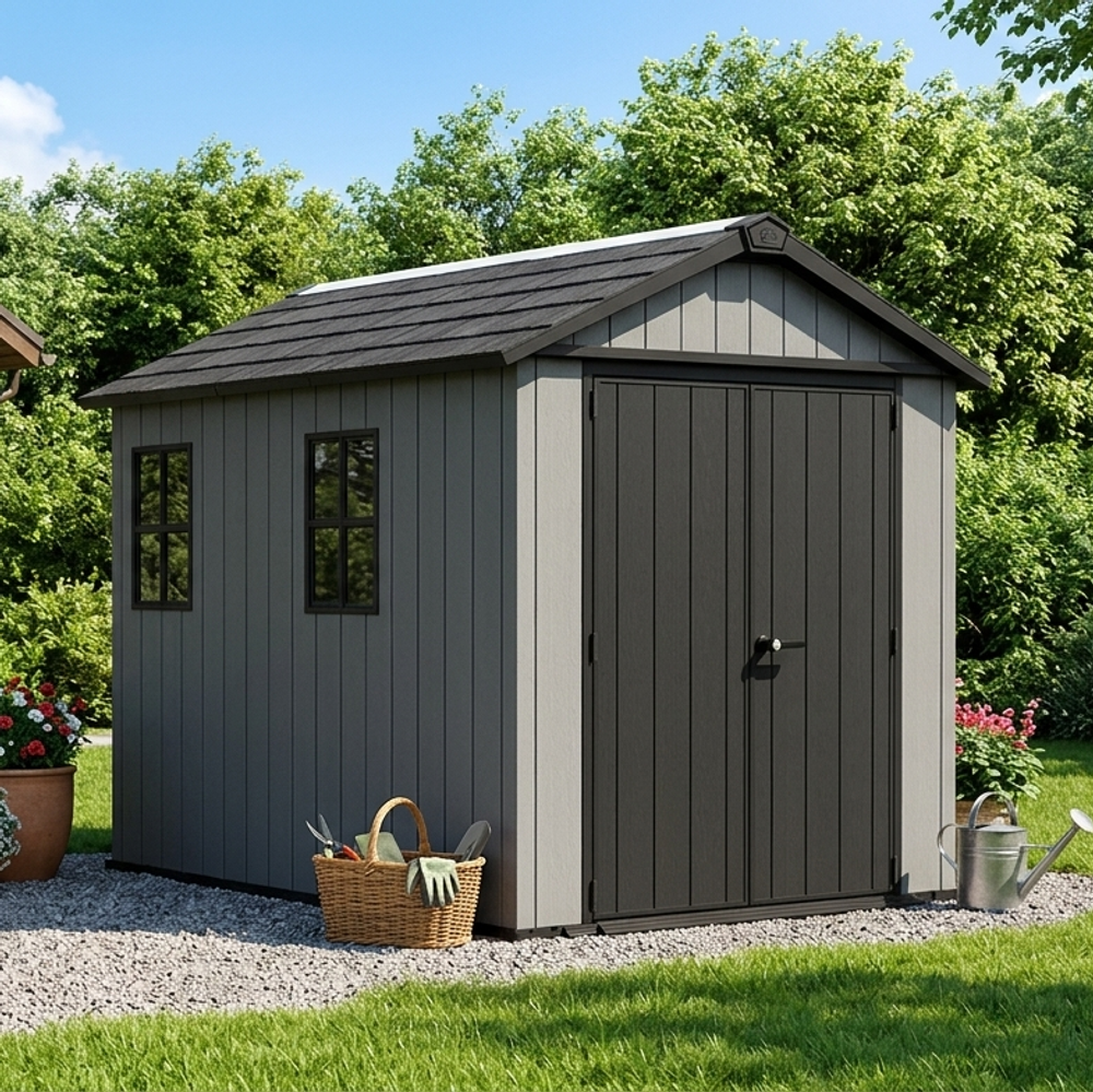 Пластиковый хозблок Keter Newton Plus 975 grey