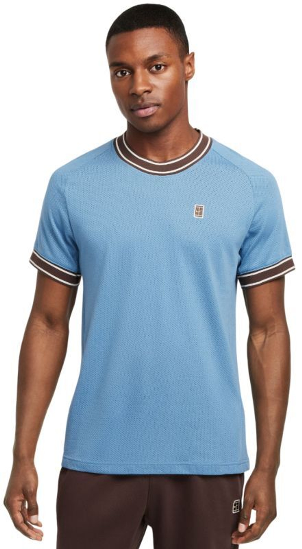 Мужская теннисная футболка Nike Court Heritage Tennis - небесный