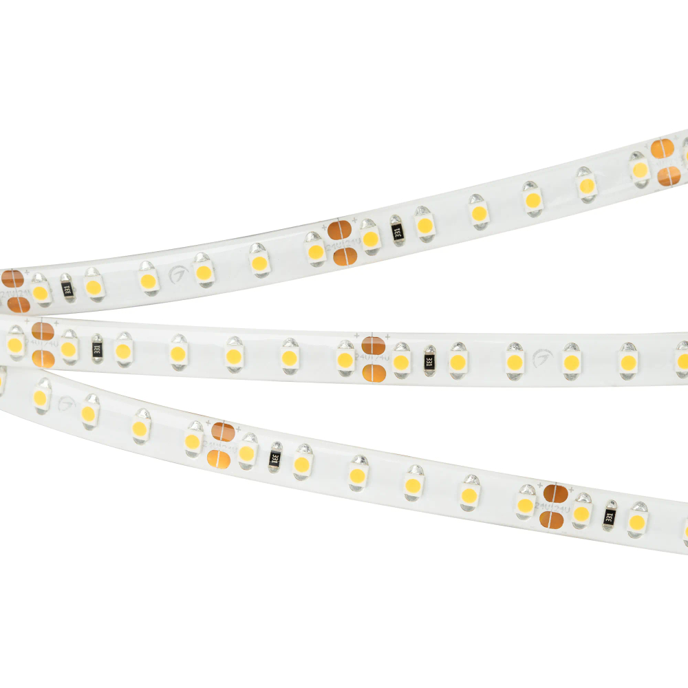 Светодиодная лента RTW 2-5000SE 24V White 2x(3528, 600 LED, LUX) (Arlight, 9.6 Вт/м, IP65) 014678