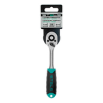 Ключ-трещотка 1/4", CrV, 72 зуба, с быстрым сбросом, матовый хром Stels