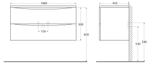 Мебель для ванной комнаты подвесная BelBagno ACQUA-1000-2C-SO-PS 100 см Pino Scania