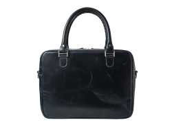 Деловая сумка из натуральной кожи "Alverio Dark Blue"