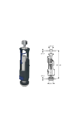 Сливной механизм бачка GEBERIT Impuls Basic 230,240 136.909.21.2