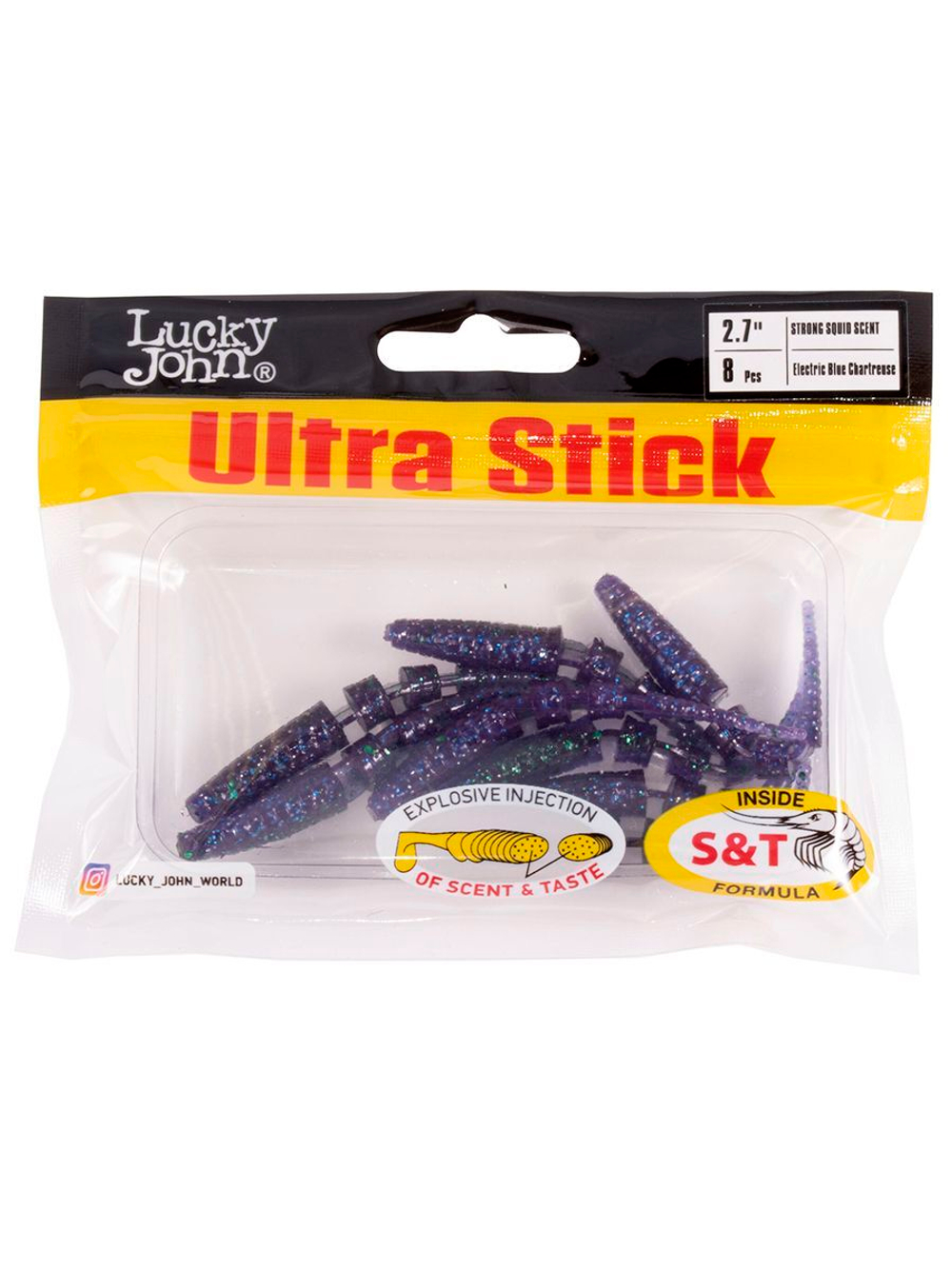 Слаги съедобные искусственные LJ Pro ULTRA STICK 2,7in (06.80)/T52 8 шт. в упак.