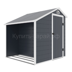 Пластиковый сарай с дровницей Wotex Storage-02-3