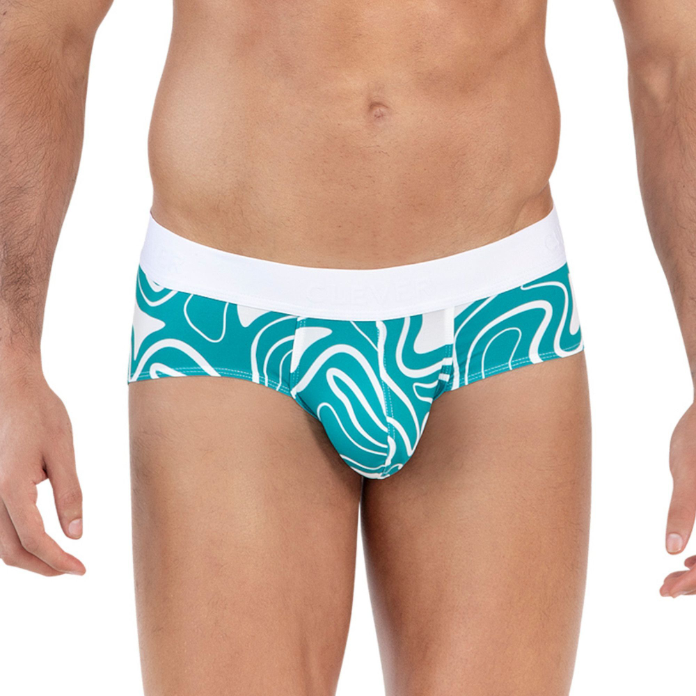 Бирюзовые трусы-брифы с принтом Dynamic Classic Brief (Размер: L) (Цвет: бирюзовый)