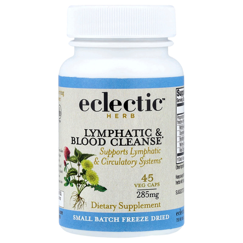 Eclectic Herb, средство для очищения лимфатической системы и крови, 45 растительных капсул
