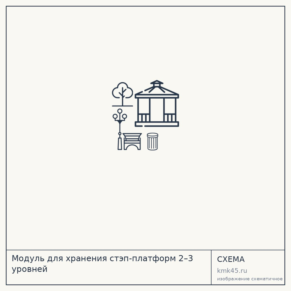 Модуль для хранения стэп-платформ 2–3 уровней — от 7 900 ₽