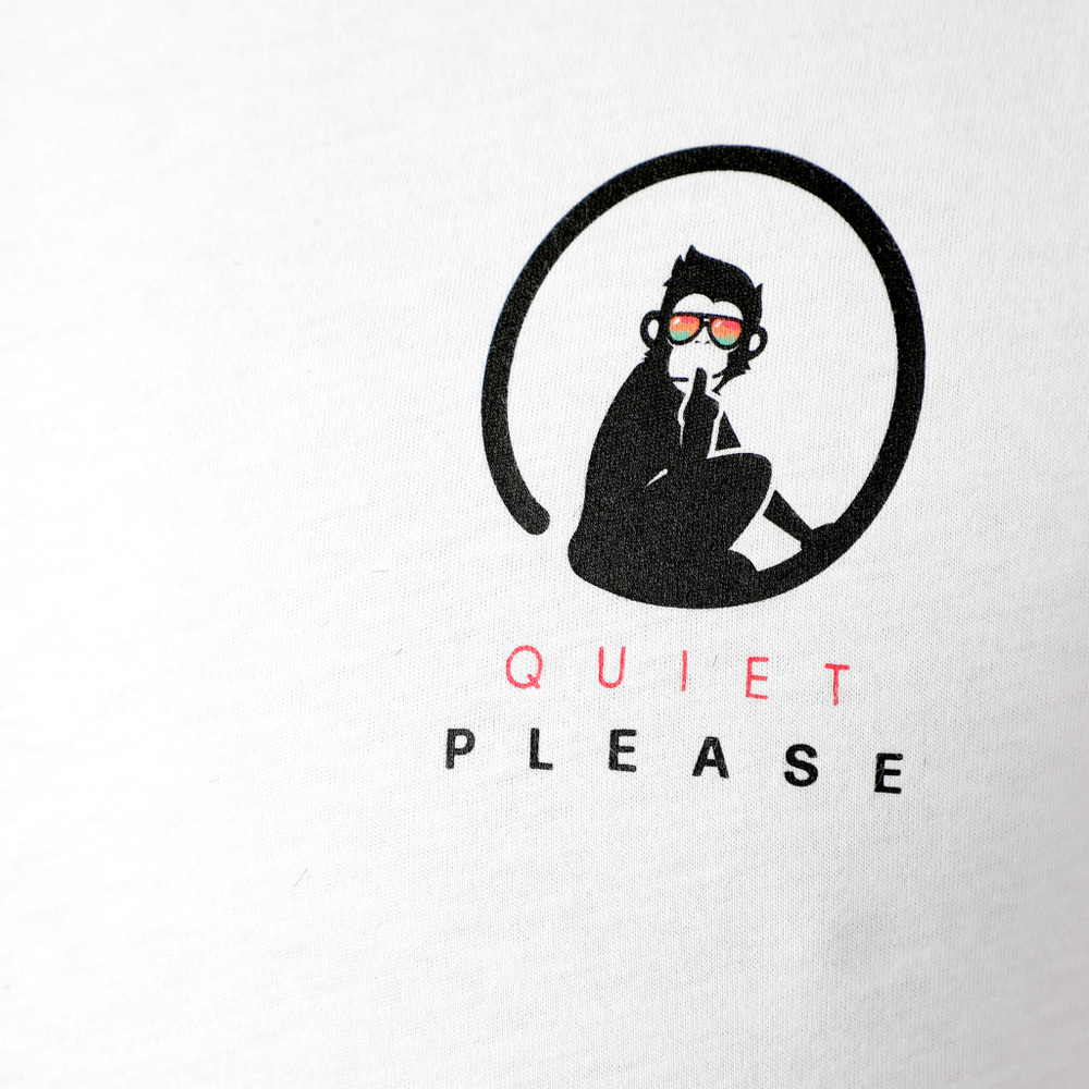 Мужское теннисное поло Quiet Please Overruled Monkey T-Shirt Men - White, Multicoloured