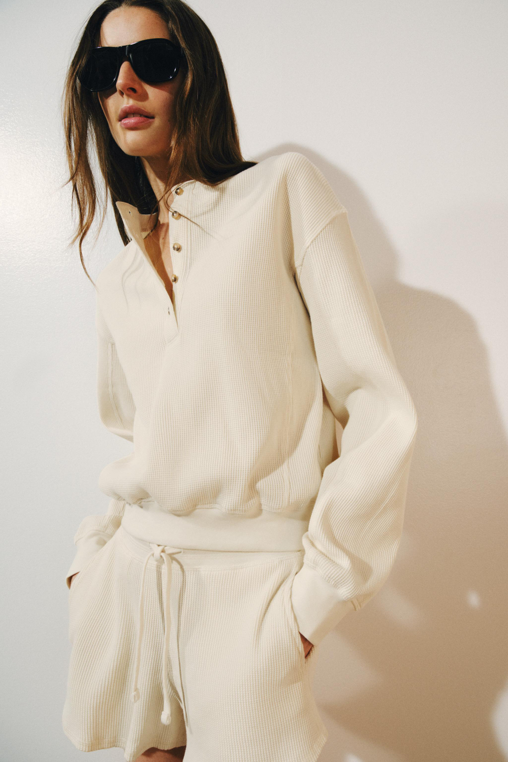 ХЛОПКОВЫЙ СВИТЕР С ВАФЕЛЬНОЙ ТЕКСТУРОЙ — ZARA