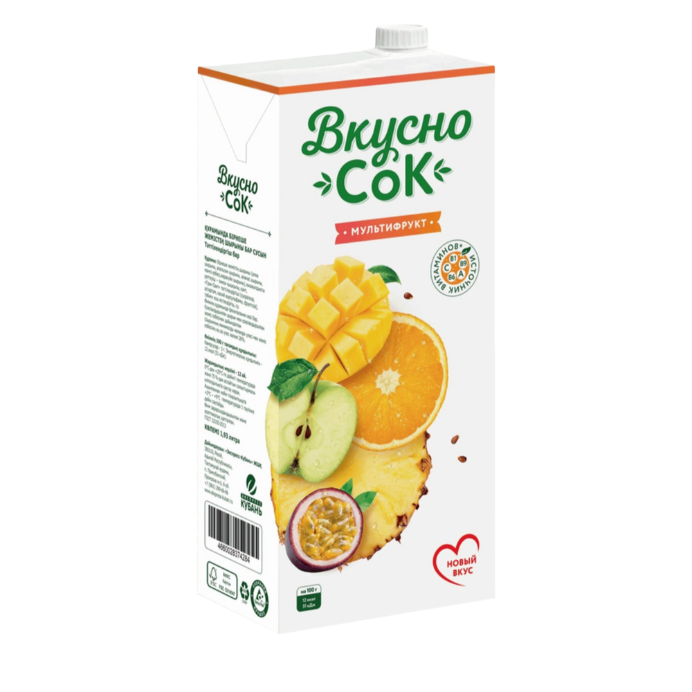 Напиток негазированный "ВКУСНОСОК" мультифруктовый 1,93 л