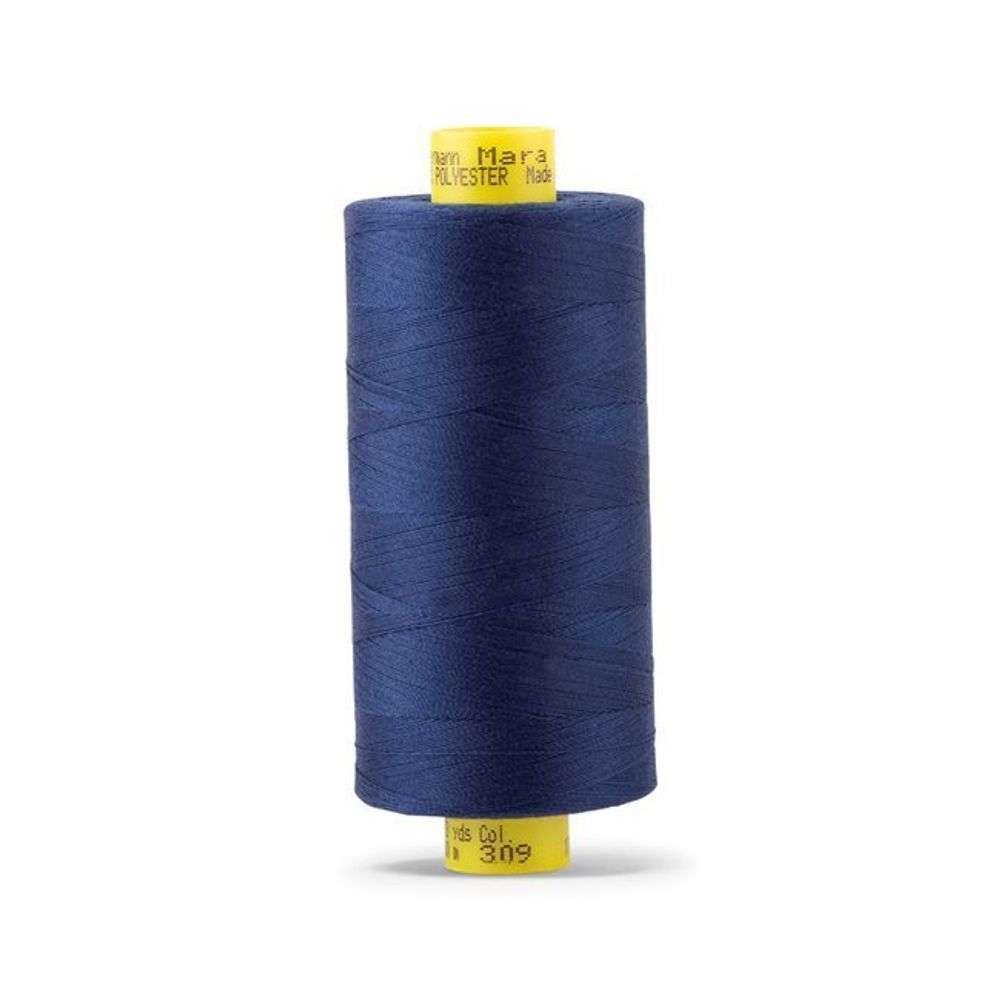 Нитка Gutermann Mara 120 (1000 метров), 1 кат., универсальная | 309 чернильный