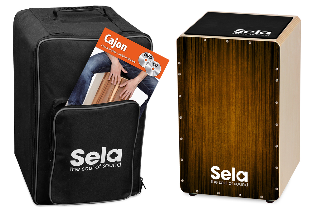 SELA SE 129 EN Cajon Varios Bundle Brown (рюкзак, обучающее пособие, коврик на сиденье в комплекте)