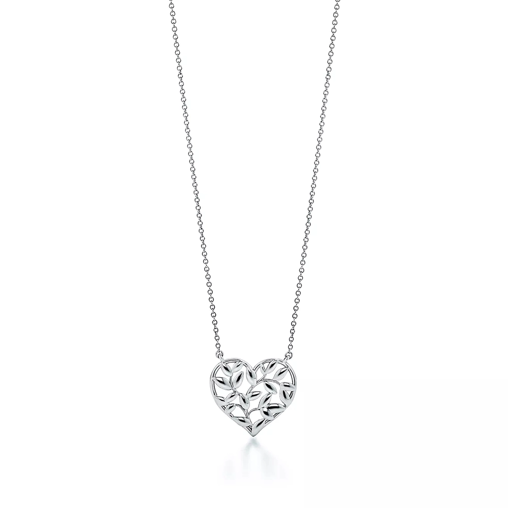 Подвеска из серебра , Tiffany💠Оливковое сердце 🌿 В наличии