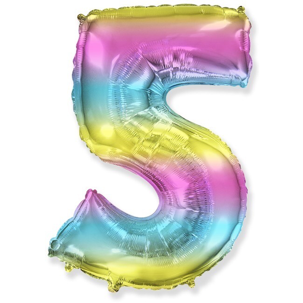 Цифра «5» радужная
