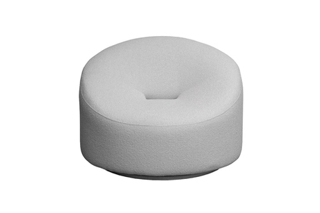 Кресло Garda Decor поворотное Луна (Luna) букле белый Flona-SVBEG 98*90*69 см