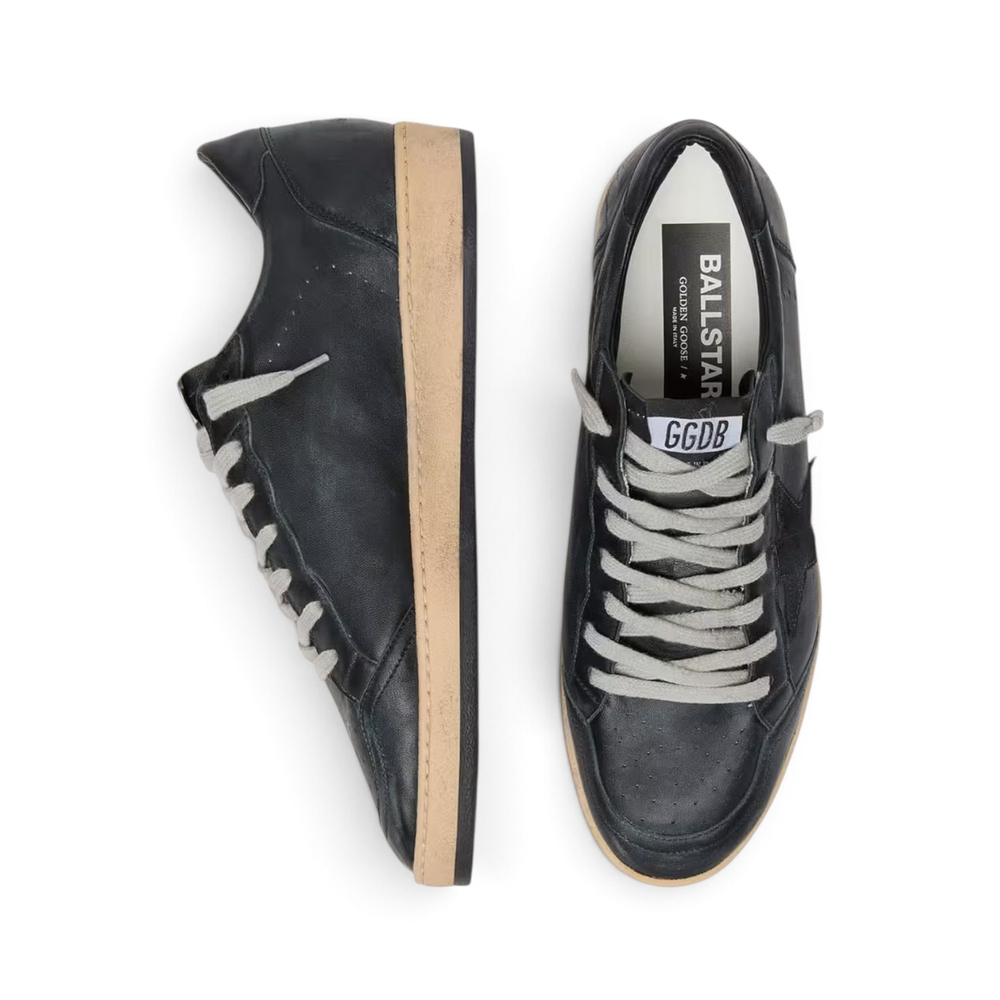Men’s Ball Star in black nappa with suede star and nappa heel tab