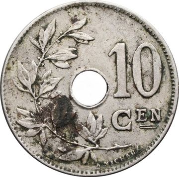 10 сантимов 1904 Бельгия (надпись на голландском - KONINKRIJK BELGIË)