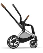 Коляска 3 в 1 Cybex Priam IV Chrome Brown complete и автокресло Aton S2 i-Size Ocean Blue Leaf Green
