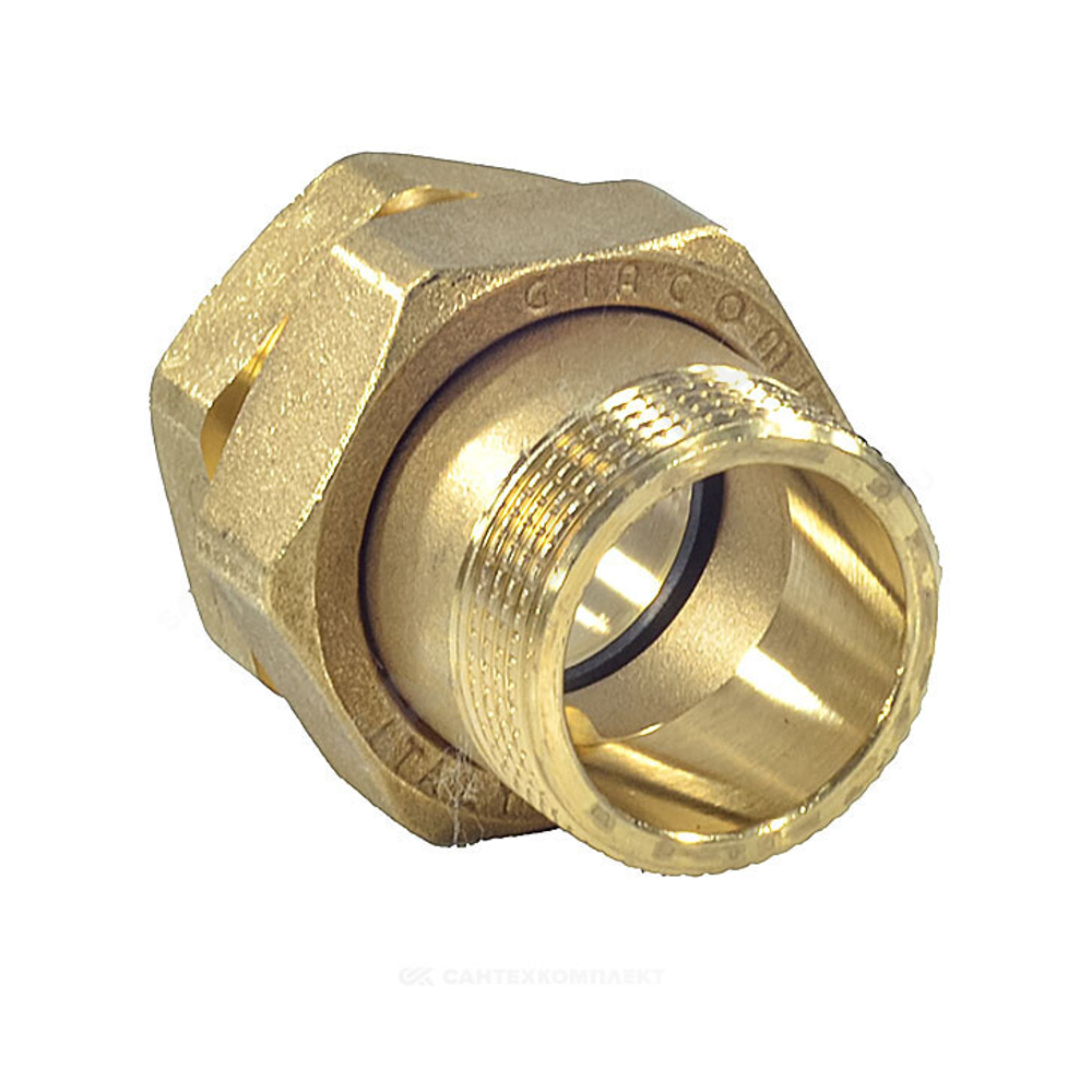 Соединитель латунь американка Ду 25 (1") прямой ВР/НР R18SP Giacomini R18SPY005