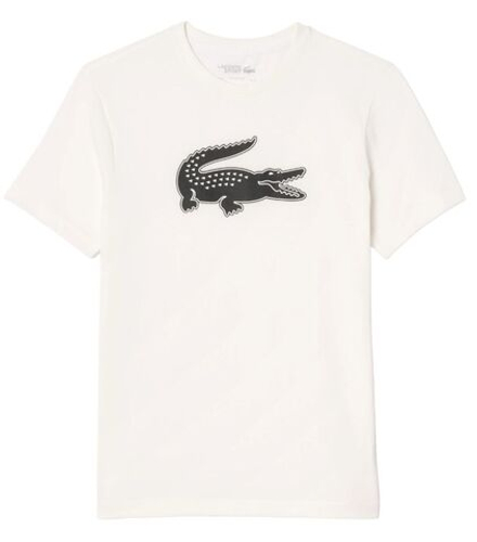 Теннисная футболка Lacoste SPORT 3D Print Crocodile Breathable Jersey - white