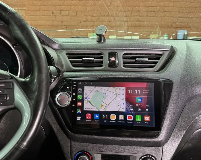 Магнитола для KIA Rio 3 2011-2017 (QB) - Kuberg QLed, Android 13, Быстрейшая, CarPlay, SIM-слот