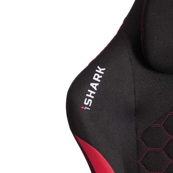 Кресло Айшэрк/Ishark ткань, черный / красный