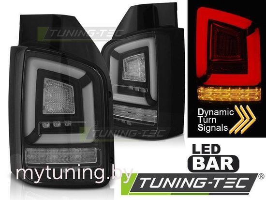 Задние фонари для Volkswagen T5 (03-09) LED динамические черные