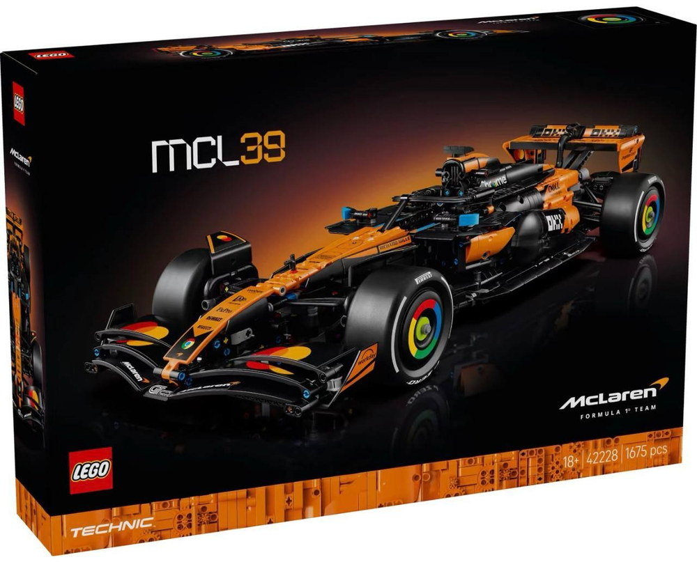 Конструктор Лего Техник Гоночный автомобиль McLaren MCL39 42228 | LEGO Technic F1 болид Формулы-1 | 1675 деталей | 18+