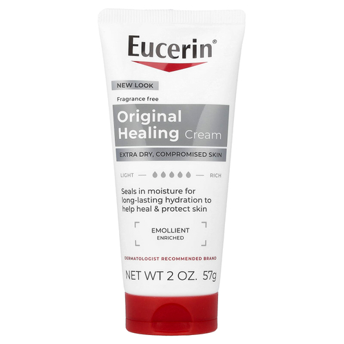 Eucerin, оригинальный заживляющий крем, для очень сухой и поврежденной кожи, без отдушек, 57 г (2 унции)