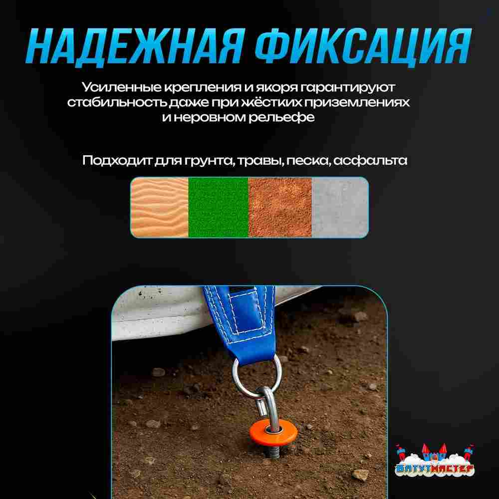 Надувная подушка «AirPit» для приземлений и отработки трюков, 4×4×1,5 м
