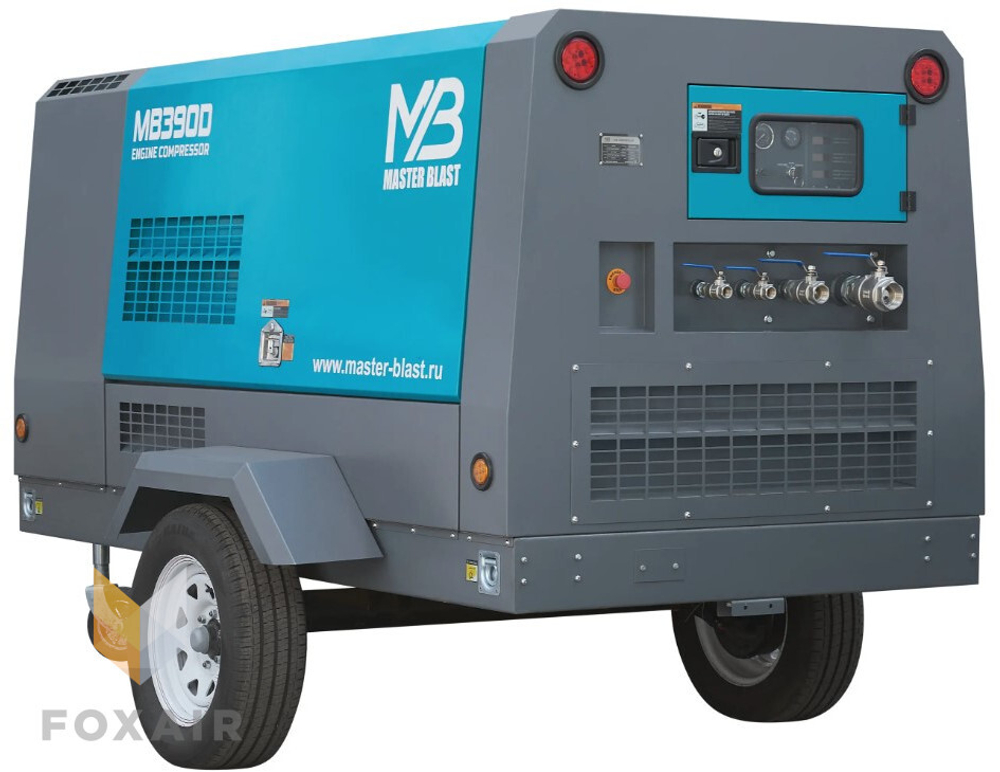 Винтовой компрессор Master Blast MB400D-7 с дизельным двигателем