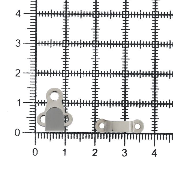 Крючки пришивные 15х11 мм, nickel, 10 шт